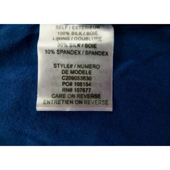 Alice + Olivia Sequin Silk Blouse Top Sleeveless Blue SZ S - Picture 7 of 9